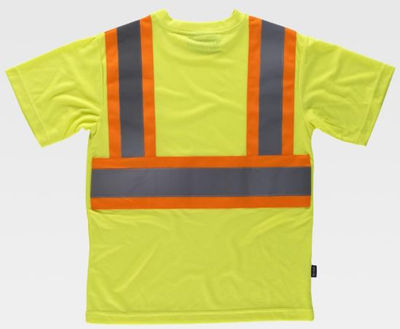 Camiseta alta visibilidad homologada manga corta amarillo A.V./naranja A.V. - Foto 3