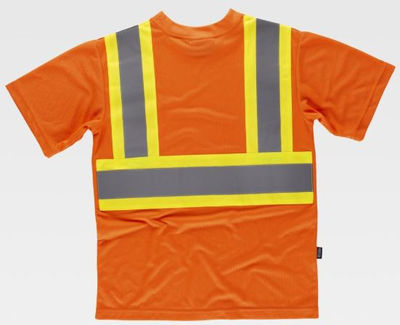 Camiseta alta visibilidad homologada manga corta naranja A.V./amarillo A.V. - Foto 3