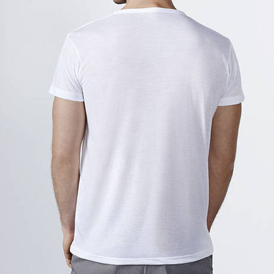 Camiseta blanca para sublimar poliester 100% efecto algodón - Foto 2