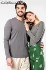Camiseta de algodón orgánico de manga larga de mujer