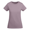 Camiseta de mujer entallada de manga corta en algodón orgánico certificado OCS.