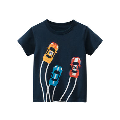 Camiseta infantil de manga corta con estampado de coches - Foto 5