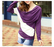 Camiseta jersey rayas moda mujer chica temporada primavera mod. ECLIPSE Púrpura