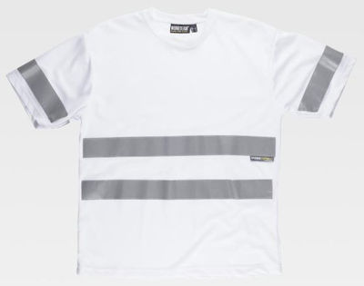 Camiseta manga corta blanca con cintas reflectantes - Foto 3