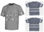 Camiseta manga corta gris con cintas reflectantes - 1