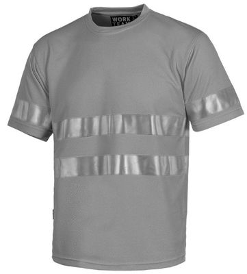 Camiseta manga corta gris con cintas reflectantes - Foto 2