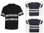 Camiseta manga corta negra con cintas reflectantes - 1