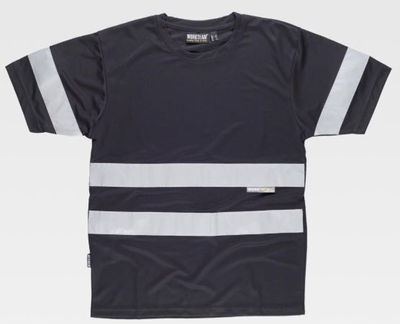 Camiseta manga corta negra con cintas reflectantes - Foto 3