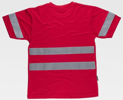 Camiseta manga corta roja con cintas reflectantes - Foto 4