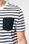 Camiseta Marinero a rayas con bolsillo manga corta - Foto 3