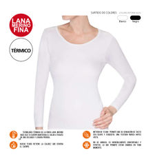 Camiseta monarch Lana Merino Primera Capa Blanco l/xl