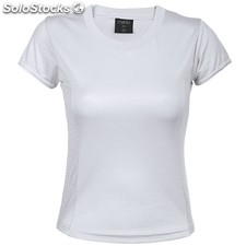 eximir tipo herramienta Camiseta mujer blanco 1 % poliéster 135 g/ M2.