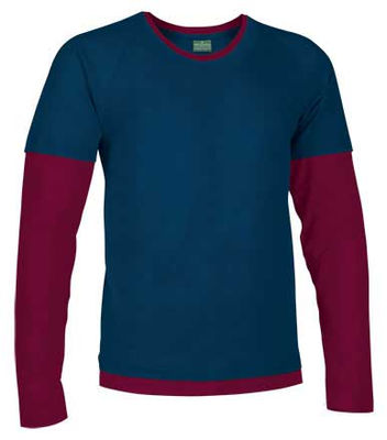 Camiseta únisex bicolor manga larga 100% algodón Denver - Foto 4