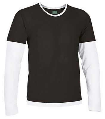 Camiseta únisex bicolor manga larga 100% algodón Denver - Foto 5