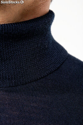 Camisola de gola alta em lã Merino de homem - Foto 3