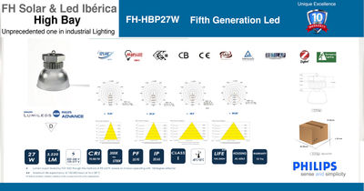 Campainha Iluminação Led Industrial 27W a 400W Philips High Bay - Foto 3