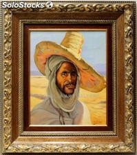 Campesino moro | Pinturas de figuras en óleo sobre lienzo