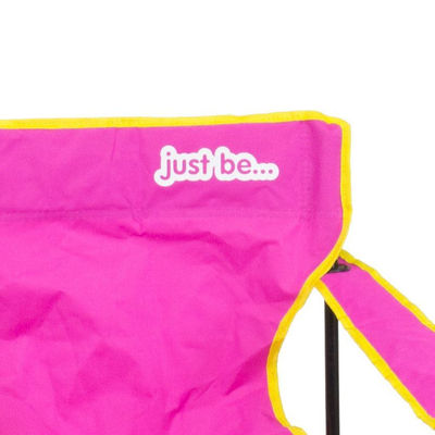Camping Chair Dark Pink with Yellow Trim