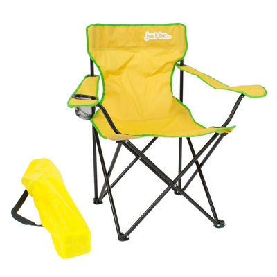 Camping Chair yellow with Green Trim