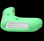 Canalizador vial bumerang amarillo o verde de 10 cm de alto sin reflejantes - 1
