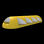 Canalizador vial oruga amarillo o verde de 60 cm de largo con reflejantes - 1