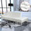 Canapé convertible modulable en cuir artificiel blanc - 1