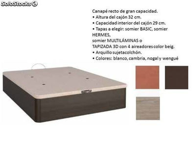 Canapé de Madera de 105x190 tapizado 3d Gran Capacidad - Foto 3