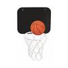 Canasta PVC con tablero en varios colores y pelota mini basquet incluida