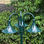 Candeeiro de pé para jardim 3 braços / 220 cm Verde - Foto 2