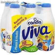 Candia Lait demi-écrémé Viva : le pack de 6 bouteilles d&#39;1L