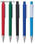 caneta plástica personalizada colorida com clip branco - 2