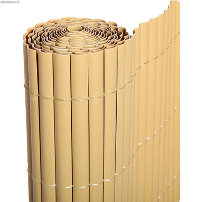 Cañizo PVC de media caña (Bambú). Rollo 1,5x3m