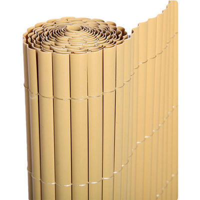 Cañizo PVC de media caña (Bambú). Rollo 1x3m