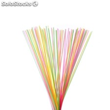 Cannuccia drinking straw in plastica colori assortiti lunga cm 100