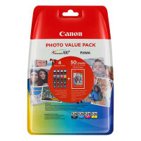 Canon CLI-526 pack ahorro 4 colores + papel (original)
