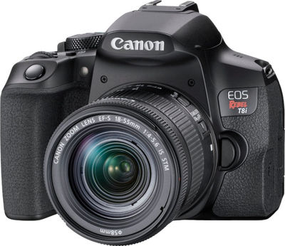 Canon eos Rebel T8i dslr Camera with ef-s 18-55mm Lens - Black