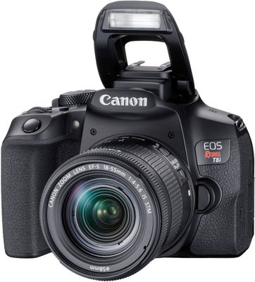 Canon eos Rebel T8i dslr Camera with ef-s 18-55mm Lens - Black - Foto 5
