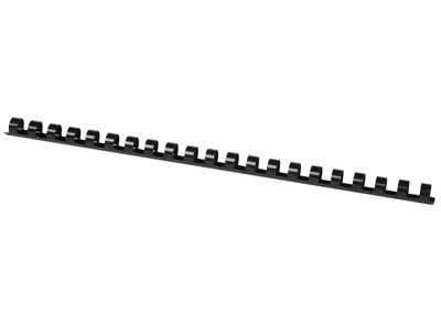 Canutillo q-connect redondo 12 mm plastico negro capacidad 102 hojas caja de 100 - Foto 2