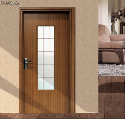 Canyo pvc door of waterproof, fireproof, eco-friendly,glass door,wood color door - Foto 2