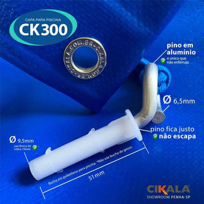 Capa de Piscina CK300 pead + Kit Instalação em Alumínio 300 Micras Cikala - Foto 2