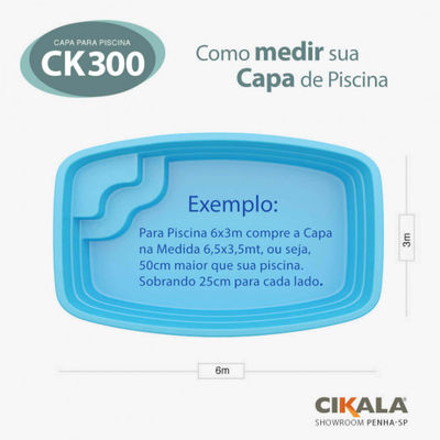 Capa de Piscina CK300 Translúcida PEAD +Kit Instalação Alumínio 300Micras Cikala - Foto 4