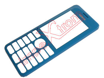 Capa Frontal azul Cyan Nokia Asha 206