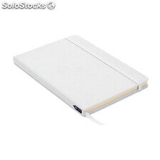 Capa notebook A5 600D rpet branco MIMO9966-06