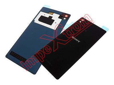 Capa traseira preta com adesivo de antena NFC pra Sony Xperia Z3 Dual, D6633,