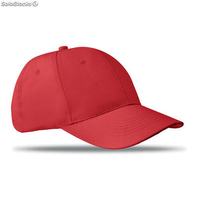 Cappellino da 6 pannelli rosso MIMO8834-05