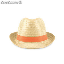 Cappello di paglia naturale arancio MIMO9341-10
