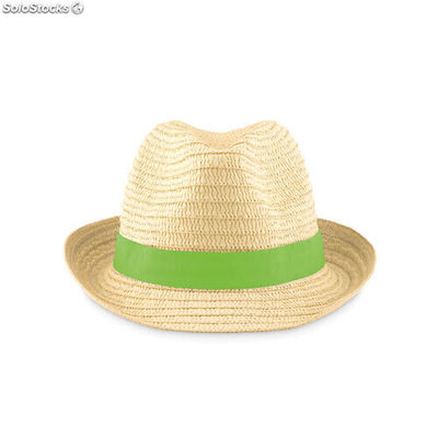 Cappello di paglia naturale lime MIMO9341-48