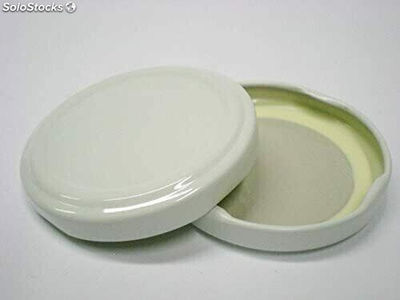 Capsule Twist-Off per barattoli di vetro confezione Pz.100 bianchi tappo d.70 mm - Foto 2