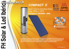 Captador Solar Agua Caliente Gratis Solar 100% x 100% Compact E SKR500 - 200L