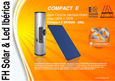 Captador Solar Agua Caliente Gratis Solar 100% x 100% Compact E SKR500 - 200L - Foto 2
